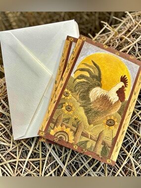 Rooster Notecards made in the USA